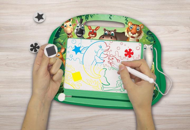 Image du produit Lexibook Famille d'animaux Tableau à dessin magnétique multicolore avec accessoires format A5