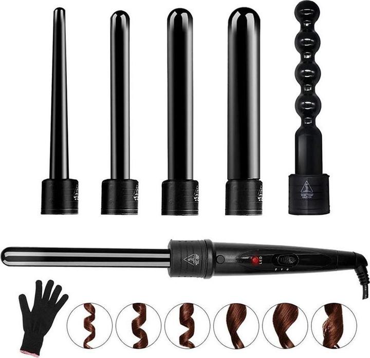 Havetime Lockenstab Set 6 in 1 Lockenwickler (9 mm, 10 mm, 11 mm, 12 mm, 13 mm, 14 mm, 15 mm, 16 mm, 17 mm, 18 mm, 19 mm, 20 mm, 21 mm, 22 mm, 23 mm, 24 mm, 25 mm, 26 mm, 27 mm, 28 mm, 29 mm, 30 mm, 31 mm, 32 mm)