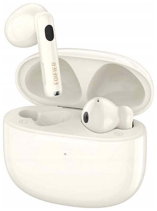 Edifier W320TN Earbud Bluetooth Casque mains libres sans fil avec étui de chargement blanc (ANC, Sans fil)