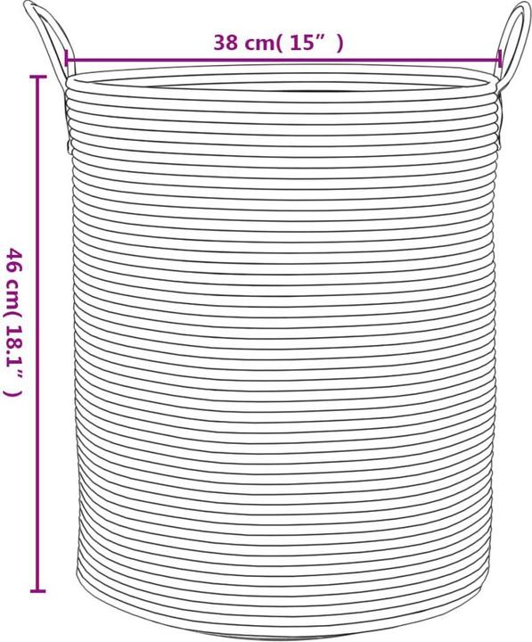 Produktbild VidaXL Aufbewahrungskorb Beige (1 x, Ø 38 x 46 cm)