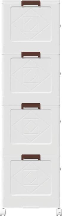 Image du produit VidaXL Boîte de rangement x avec roues Empilable 4 étages 75L 65 x 40 x 145cm (75 l)
