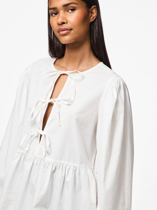 Actual product image Pieces Pcjolly Ls O-Neck Tie Top Wvn Noos Bc (XXL)