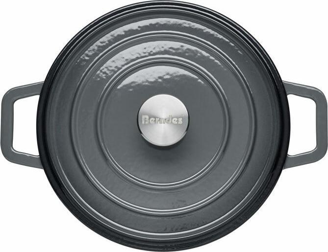 Produktbild Berndes Bräter Cocotte B.IRON Gusseisen rund 24 cm 3,75 Liter schwarz INDUKTION (24 cm, Bräter + Schmortopf, Gusseisen)