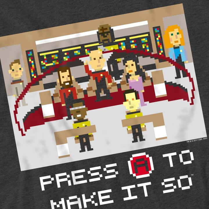 Actual product image Unisex Adult Make It So Pixel T-Shirt (M)