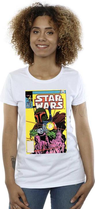 Actual product image Star Wars Unisex Adult Boba Fett Comic Cover T-Shirt (L)