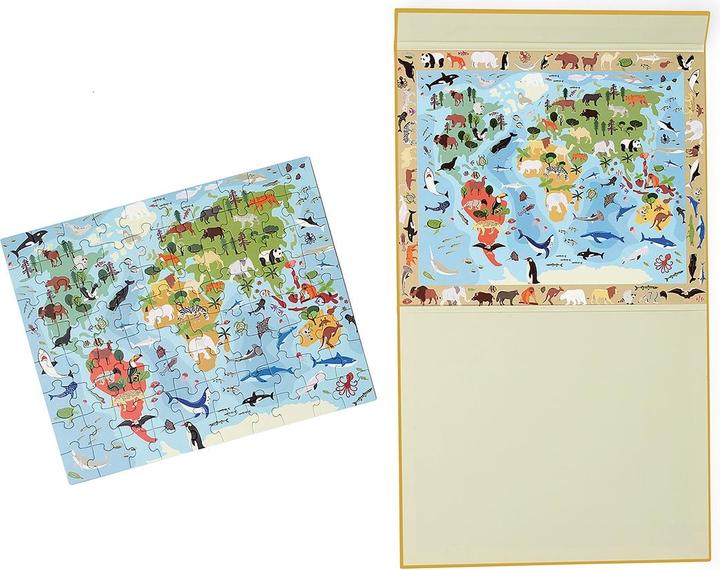 Produktbild Scratch Magnet Puzzle Welt gross (80 Teile)