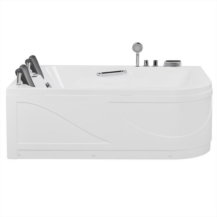 Produktbild Beliani Whirlpool Badewanne weiss Eckmodell mit LED 170 x 119 cm rechts BAYAMO (318 l, 119 cm, 119 cm)