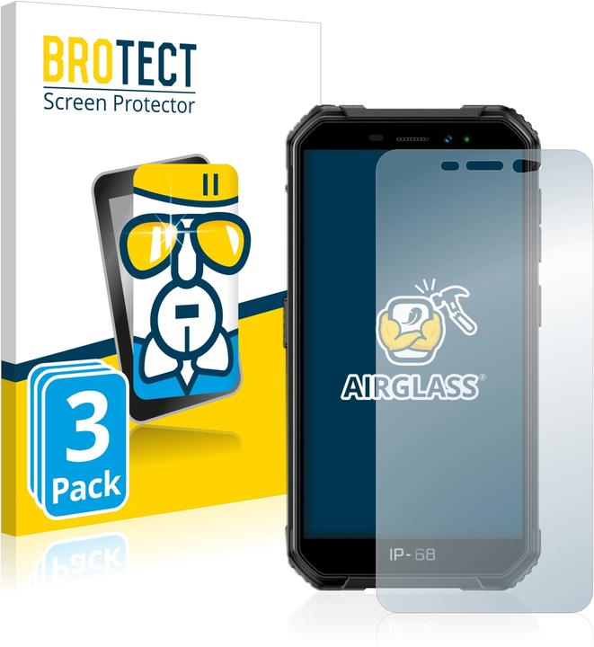 Produktbild BROTECT AirGlass Panzerglasfolie (3 Stück, Ulefone Armor X6)