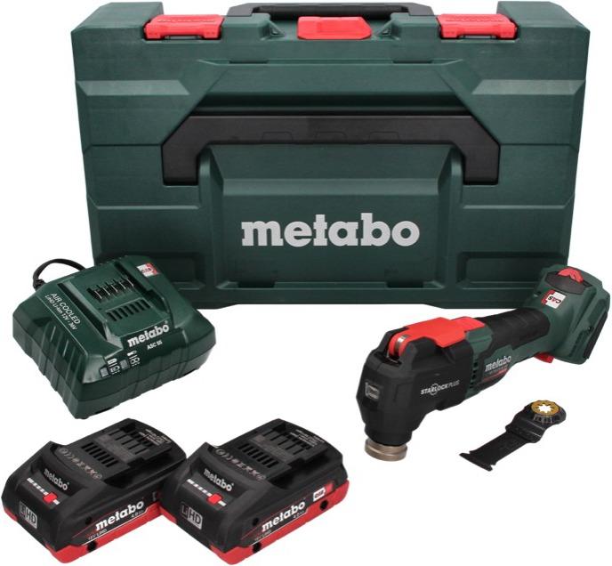 Productafbeelding Metabo MT 18 LTX BL QSL Accu Multitool 18 V Brushless Starlock Plus + 2x accu 4.0 Ah + lader + m