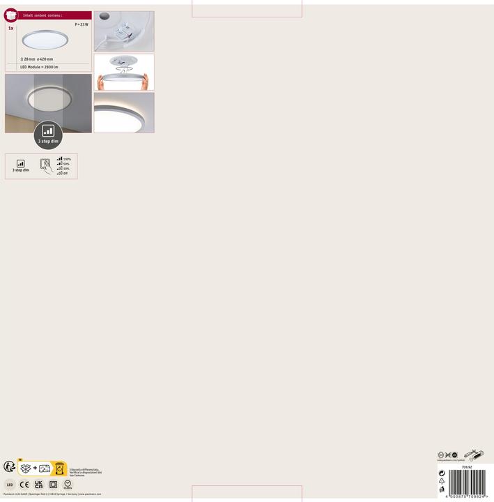 Actual product image Paulmann Atria Shine Backlight 3-Step-Dim (2300 lm)