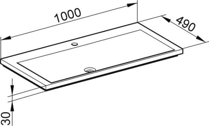 Immagine prodotto Keuco WC minerale ROYAL REFLEX m 1L-Boh bianco alpino 1000x30x490mm (490 mm, 1000 mm)