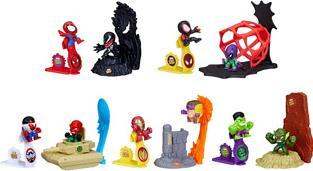 Produktbild Hasbro Stunt Squad Spider-Man vs. Venom Spielset mit 3,5 cm grossen Action-Figuren