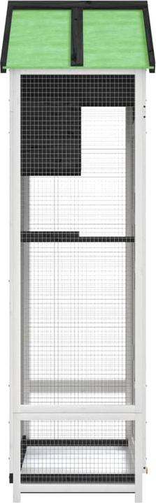 Actual product image VidaXL Voliere Grau 91,5x53x170 cm Massivholz Kiefer
