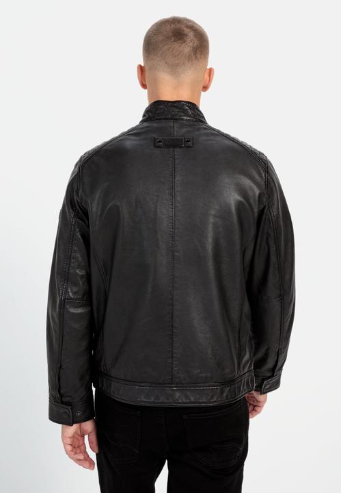 Actual product image Camel Active Leather jacket with stand-up collar (52)