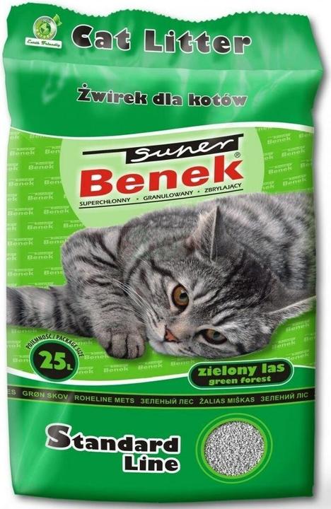Produktbild Super Benek Certech Standard Žalias Forest - Katzenstreu klumpend 25 l (20 kg) (Klumpend, Schnell absorbierend, 20 kg)
