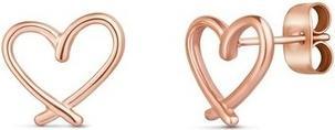Image du produit Vuch Emery Rose Gold Heart Minimalist Bronze Boucles d'oreilles