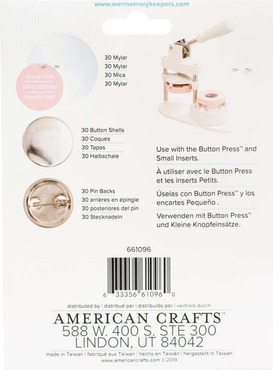 Produktbild We R Memory Keepers Knöpfe Button Press Kit
