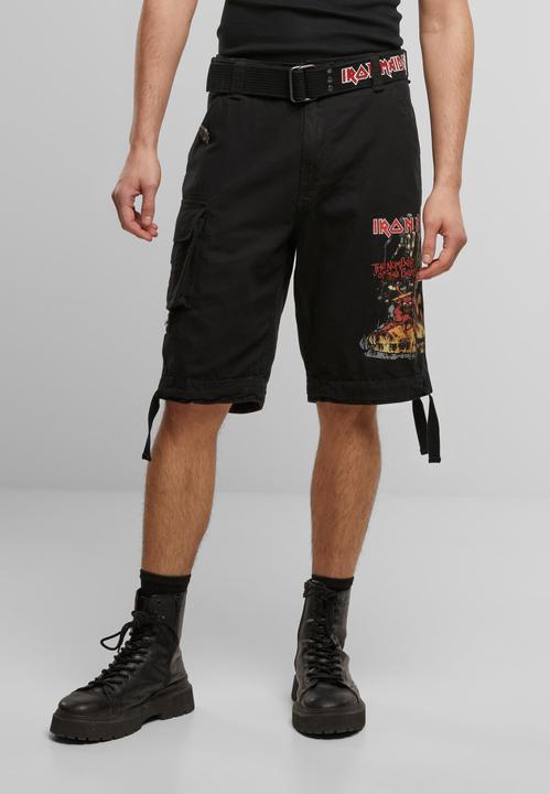 Produktbild Brandit Iron Maiden Savage Shorts The Number of The Beast black edition - 190545 (M, L)