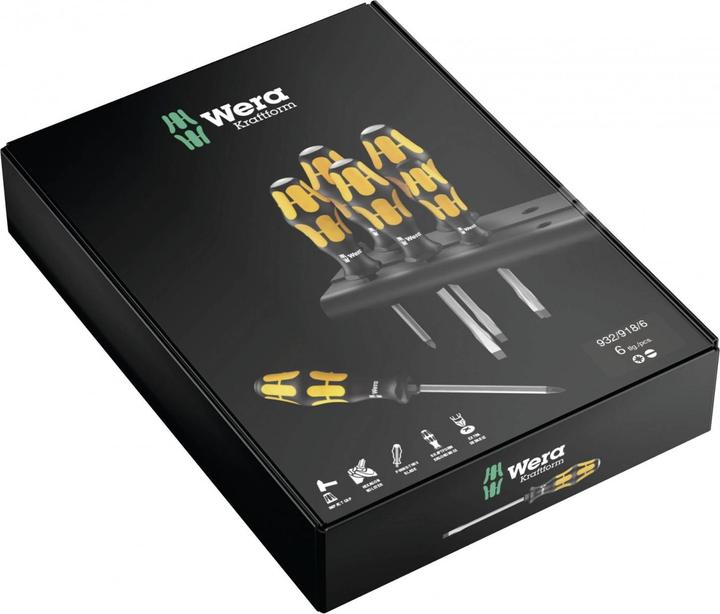 Actual product image Wera 932/918/6 Rack (Slotted screws, Pozidriv cross recess (PZ))