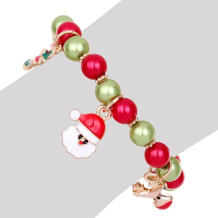 Image du produit Out of the blue Bracelet avec pendentif Charm Christmas (Métal, Matières plastiques)