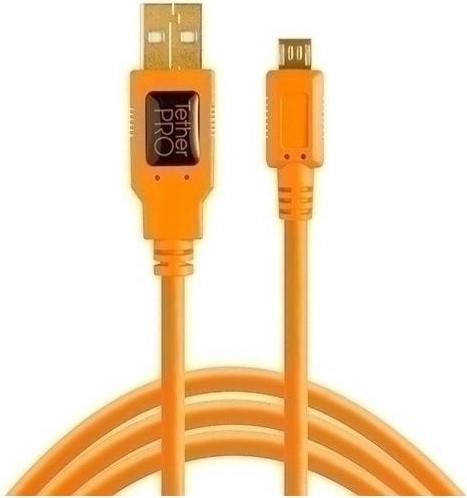 Image du produit Tether Tools Câble TetherPro USB 2.0 vers Micro-B 5 broches, 4,6 m Orange (4.60 m, USB 2.0)
