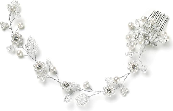 Trisa Celebride Haarkamm mit Perlen und Strass und zarter, formbarer Drahtdeko