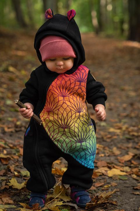 Produktbild Lennylamb Bear Romper - Rainbow Lotus (68)