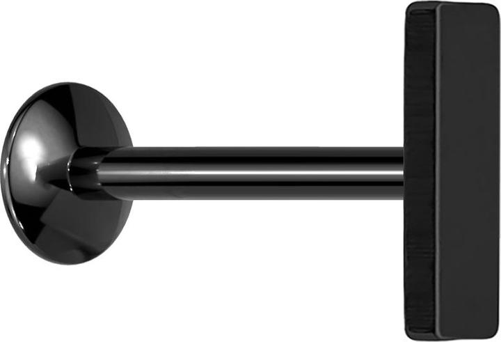 Image du produit Star Piercing Micro UFO Labret femelle noir avec barre (sans laiton, Acier chirurgical 316L)