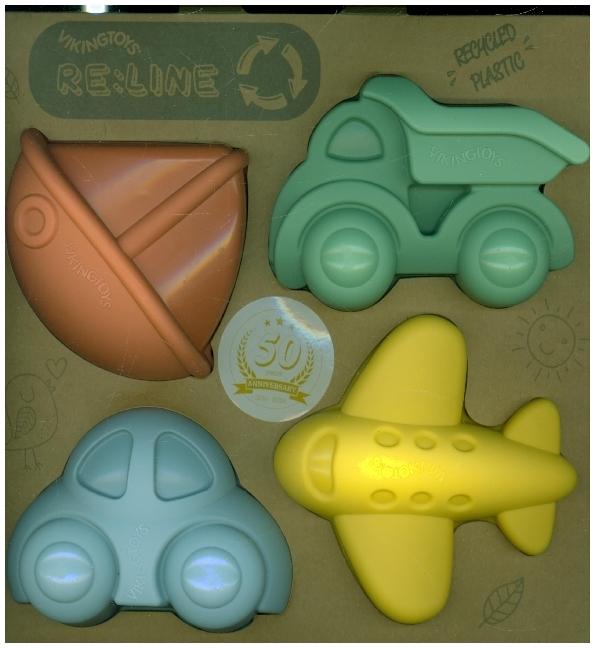 Actual product image Viking Toys Sand moulds vehicles 4 pieces on card