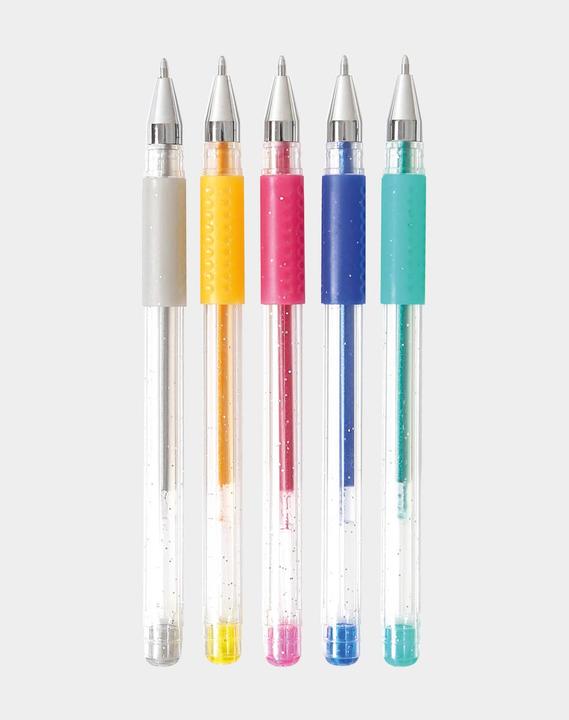 Image du produit I Am Creative Set de stylos gel paillettes, 5 pcs. (Pink, Jaune, Bleu, Vert, Gris, 5 x)