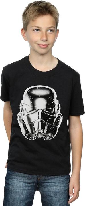 Actual product image Star Wars Boys Stormtrooper Warp Speed Helmet T-Shirt (140, 146)