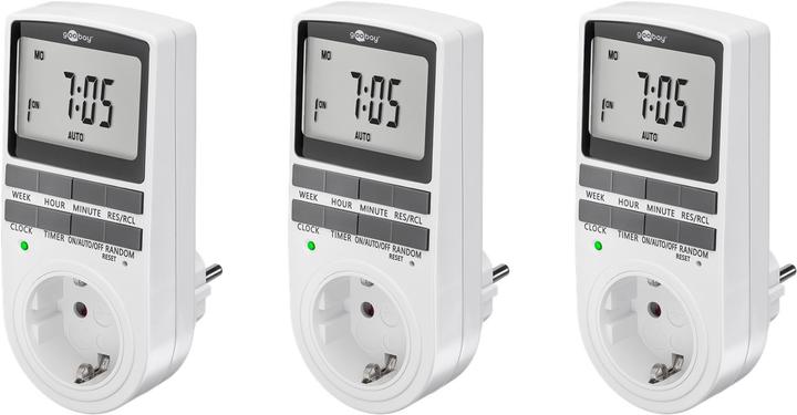 Produktbild Goobay Digitale Zeitschaltuhr, 3er-Set