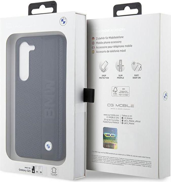 Image du produit BMW BMHCS23S22RDPK S23 S911 czarny/black hardcase Leather Textured & Stripe (Samsung Galaxy S23)