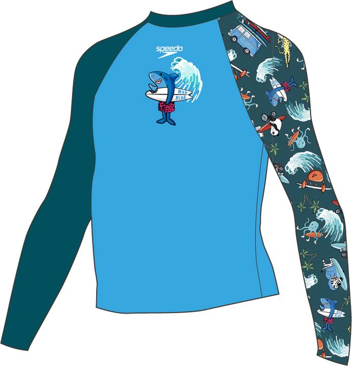 Speedo Long Sleeve Printed Rash Top