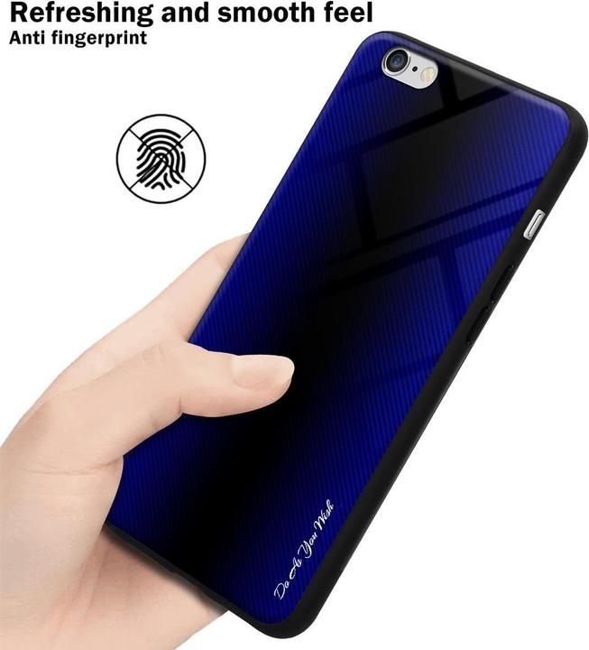 Actual product image Cadorabo TPU Striped Glass Cover (Apple iPhone 6)