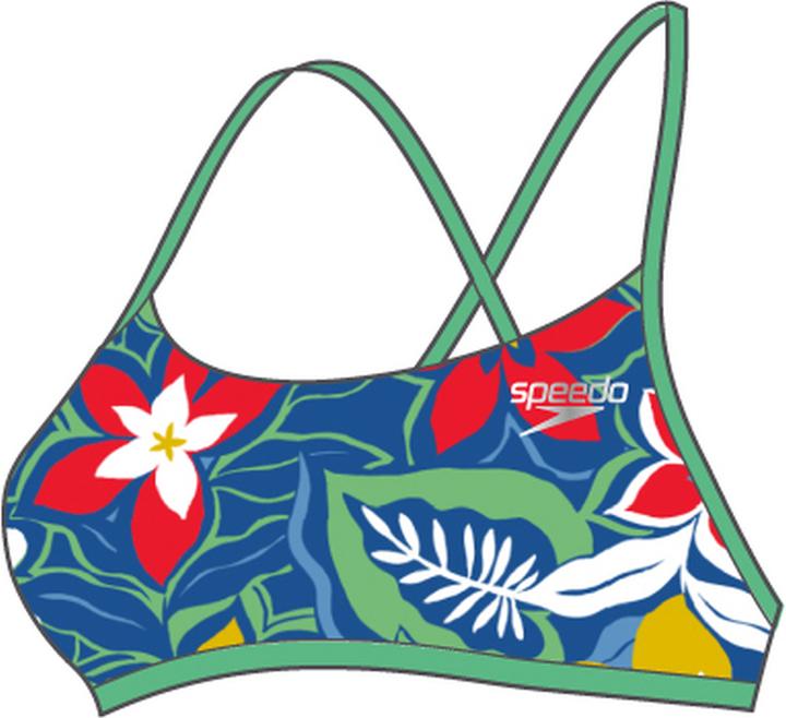 Speedo Allover Cross Back Crop Top (W32/L36)