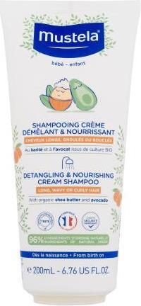 Produktbild Mustela Bébé Detangling & Nourishing Cream Shampoo (200 ml, Flüssiges Shampoo)