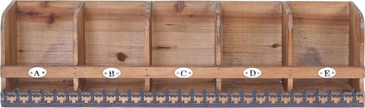 Actual product image Mendler Wall Shelf, Hanging Shelf Shelf, Fir Wood Solid Vintage Shabby Look 71x18x16cm (18 x 16 x 71 cm)