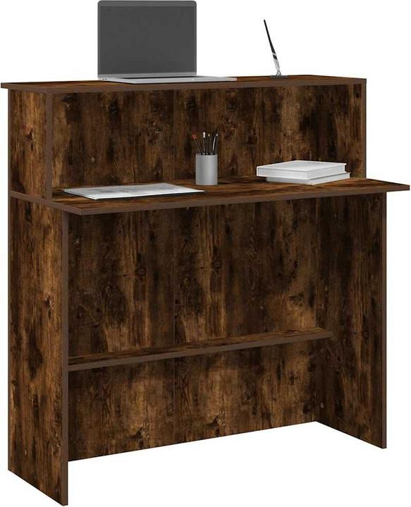 Immagine prodotto VidaXL Bancone reception in rovere affumicato 100x50x103,5 cm bancone reception in legno