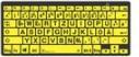 Actual product image Logickeyboard XL-Print Black on Yellow dt. (PC/BT) (DE, Cable)