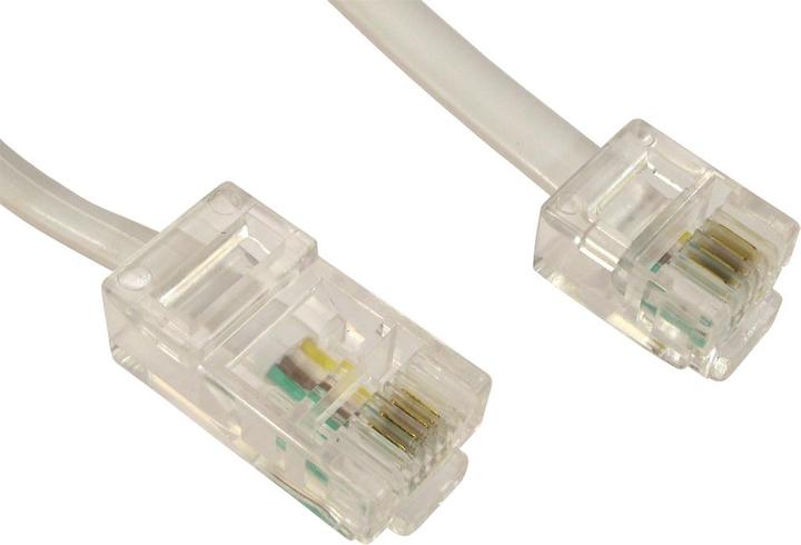 Actual product image Cables Direct CDL 20m RJ11 to RJ45 Cable - White