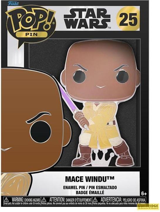 Produktbild Funko STAR WARS - Pop Large Enamel Pin N° 25 - Mace Windu