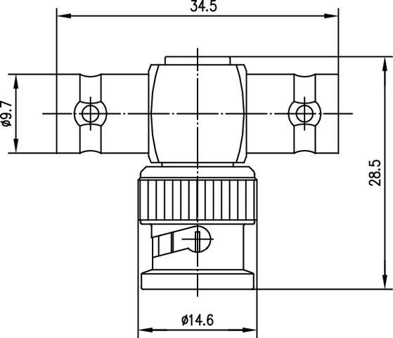 Actual product image Telegärtner BNC T-piece (F-M-F) (Plugs and connectors)