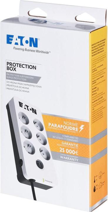 Produktbild Eaton Überspannungsschutz PB6F (6 x UTE, 10 A, weiss) (6 x, CEE 7/5, 1.50 m)