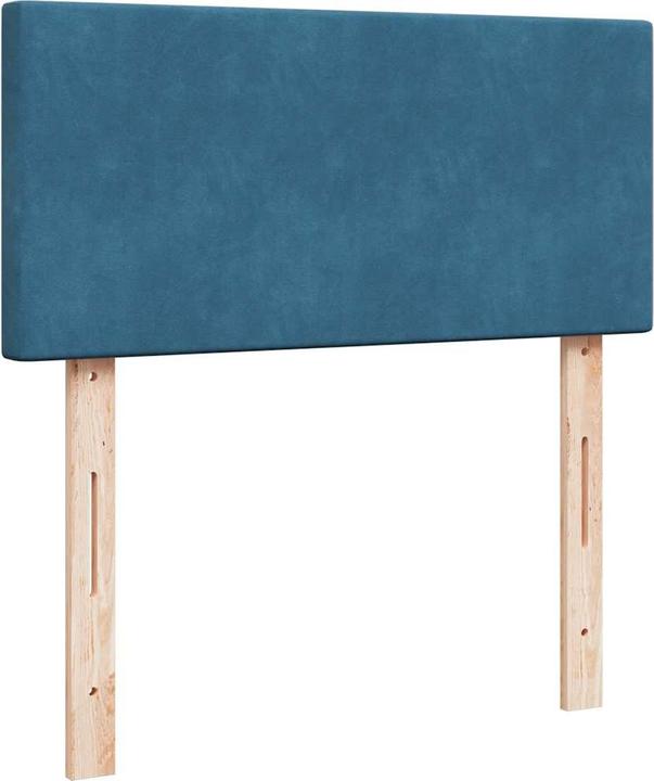 Actual product image VidaXL Ottoman bed with mattress dark blue 90x200 cm velvet (90 x 200 cm)