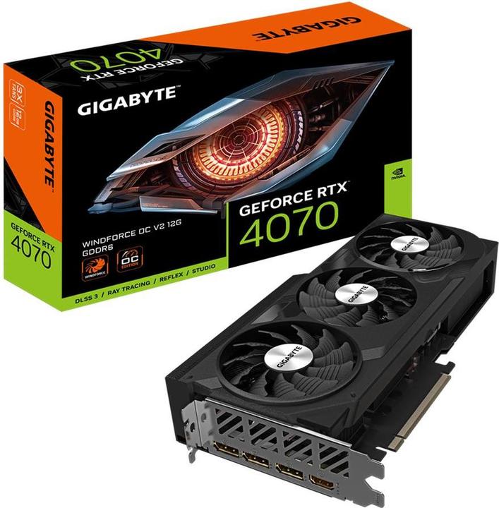 Image du produit Gigabyte VGA GBT RTX4070 12GB Windforce 3X OC V2 (12 Go)