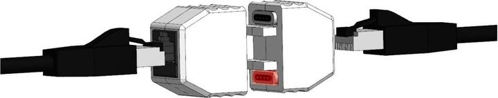 Produktbild Allnet RJ45 magnetische Sicherungskupplung, Abwurfbuchse, PoE fähig, bis zu 10GBit (Netzwerk Kupplung)