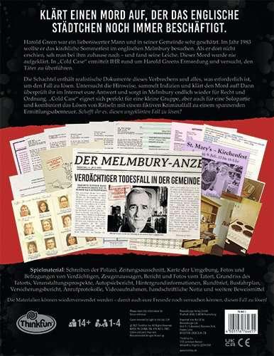 Image du produit Thinkfun Cold Case : A Pinch of Murder (Allemand)