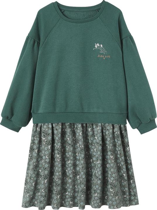 Image du produit Vertbaudet Robe fille avec mélange de matières (92)