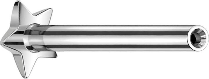 Star Piercing Micro Threadless Labret-Stab Stern silber (ohne Messing, Titan G23)
